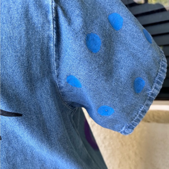 Victoria Hand Painted Denim Dress - Picture 6 of 10